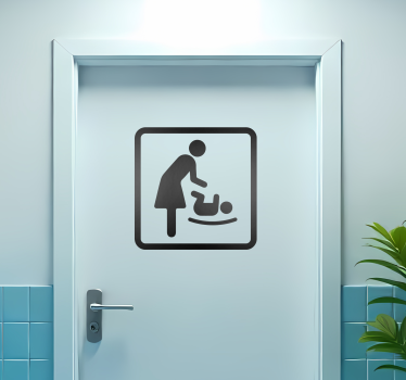 "Señal cambiador de bebe" door sticker - TenStickers