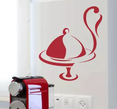 Serving Plate Kitchen Sticker - TenStickers