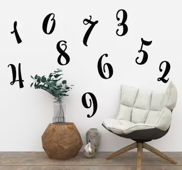 Set of numbers wall decal - TenStickers