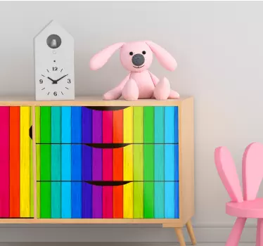 Shape sticker vibrant vertical lines - TenStickers