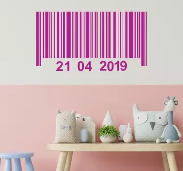 Shape sticker with custom barcode design - TenStickers