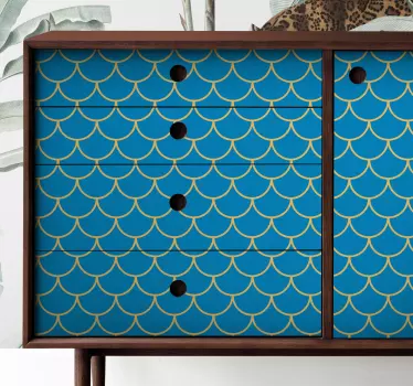Shape sticker with scalloped pattern finish - TenStickers
