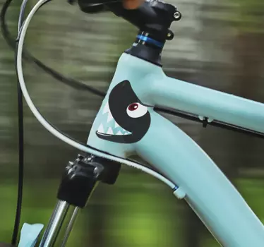 Shark face Bike Decal - TenStickers