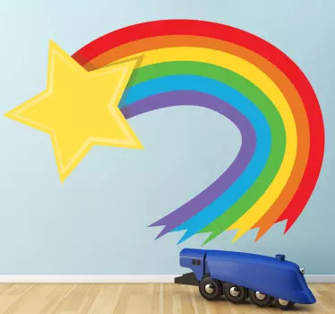 Shooting star Rainbow Wall Decal - TenStickers