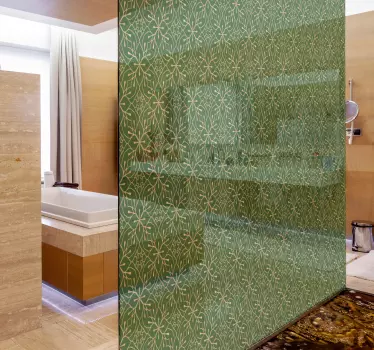 Shower screen sticker botanical design crafting - TenStickers