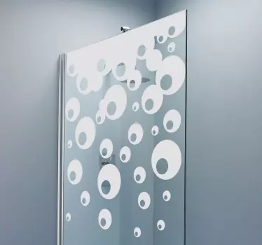 Shower screen sticker bubble pattern design - TenStickers