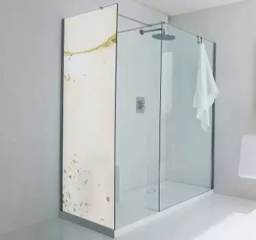 Shower screen sticker elegant water splash design - TenStickers
