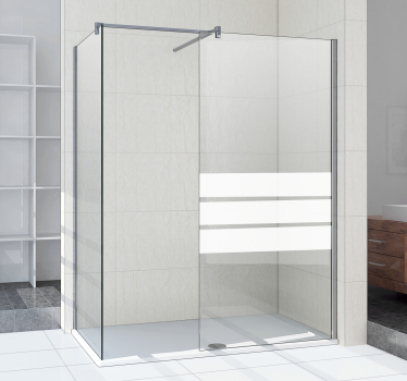 Shower screen sticker for modern shower enclosure - TenStickers
