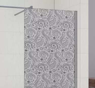 Shower screen sticker graceful spiral design - TenStickers