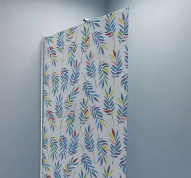 Shower screen sticker lively leaf design - TenStickers