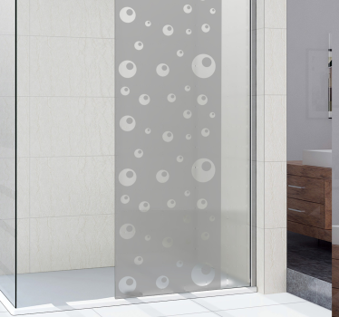 Shower screen sticker round arrangement design - TenStickers