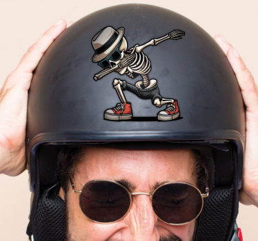 Skeleton dab design motorcycle decals - TenStickers