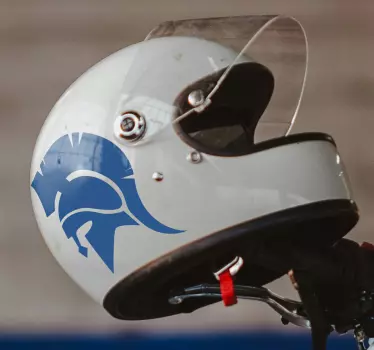 Spartan helmet motorcycle decal - TenStickers