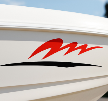 Sporty wave boat decal - TenStickers