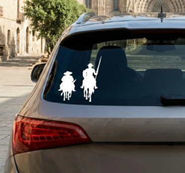 Sticker of Don Quixote and Sancho - TenStickers