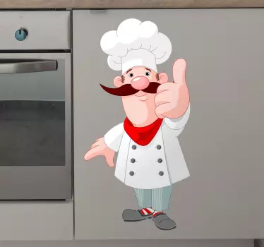 Kitchen wall sticker chef cartoon - TenStickers