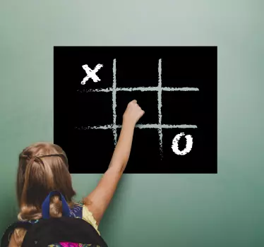 Tic Tac Toe Blackboard Childrens Bedroom Wall Sticker - TenStickers