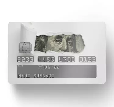 Torn card concept credit card sticker - TenStickers