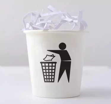 trash icon emoji wall decal - TenStickers