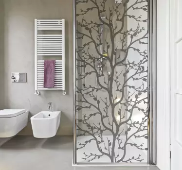 Tree plant with branches shower sticker - TenStickers
