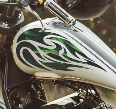 Tribal flame motorcycle decal - TenStickers