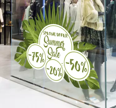 Tropical summer sale sticker - TenStickers