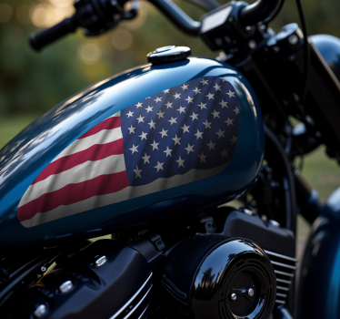 USA flag Sportster motorcycle decals - TenStickers