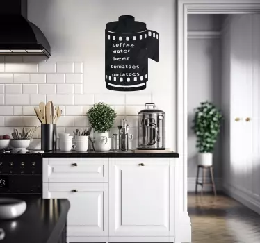 Vintage film blackboard sticker - TenStickers