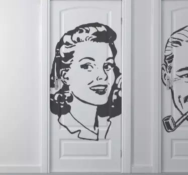 Vintage Woman Sticker - TenStickers