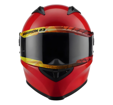 Visor name and number motorcycle decals - TenStickers