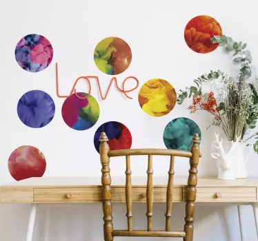 Wall decal colored smoke - TenStickers