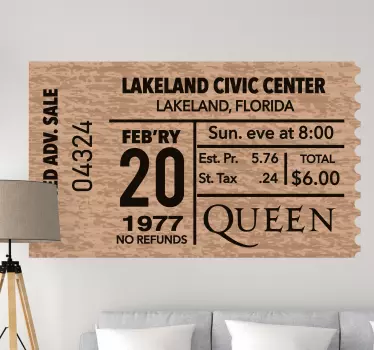 Wall sticker lakeland civic center ticket - TenStickers