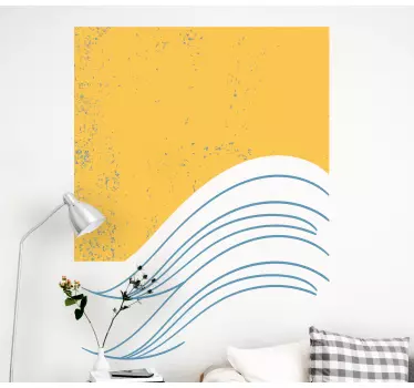Water geometric vinyl wall art - TenStickers