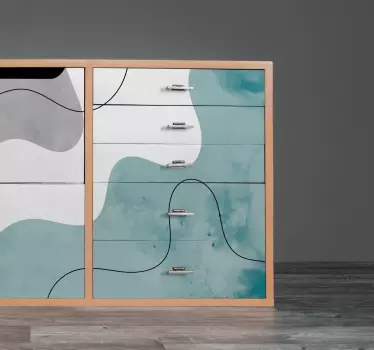 Watercolor shapes decals for furniture - TenStickers