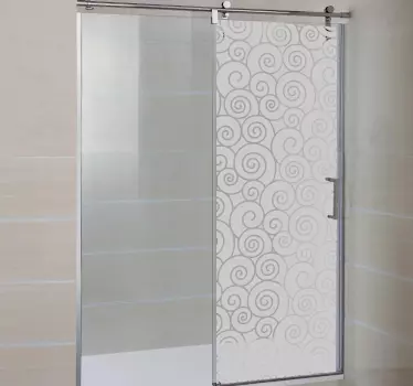Waves Shower Sticker - TenStickers