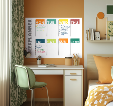 Weekly plan EN sticker to write on - TenStickers
