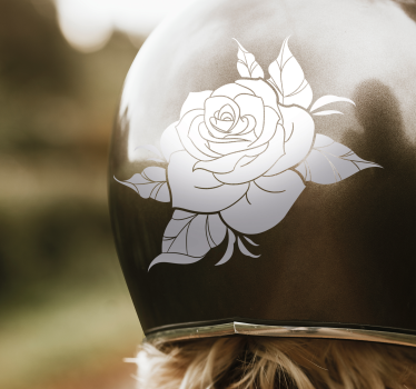 Wild rose design motorcycle decals - TenStickers