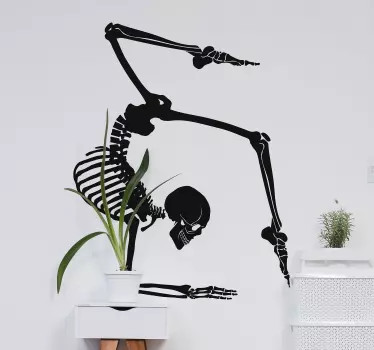Yoga skeleton wall decor - TenStickers