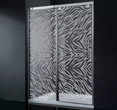 Zebra Shower Sticker - TenStickers