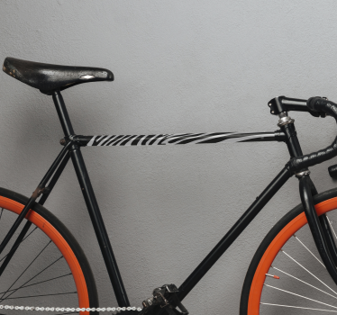 Zebra skin imitation bike sticker - TenStickers