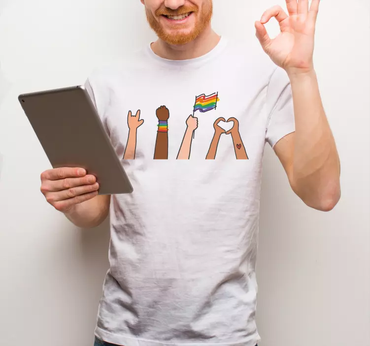 Gay pride doodle style  custom t-shirt - TenStickers