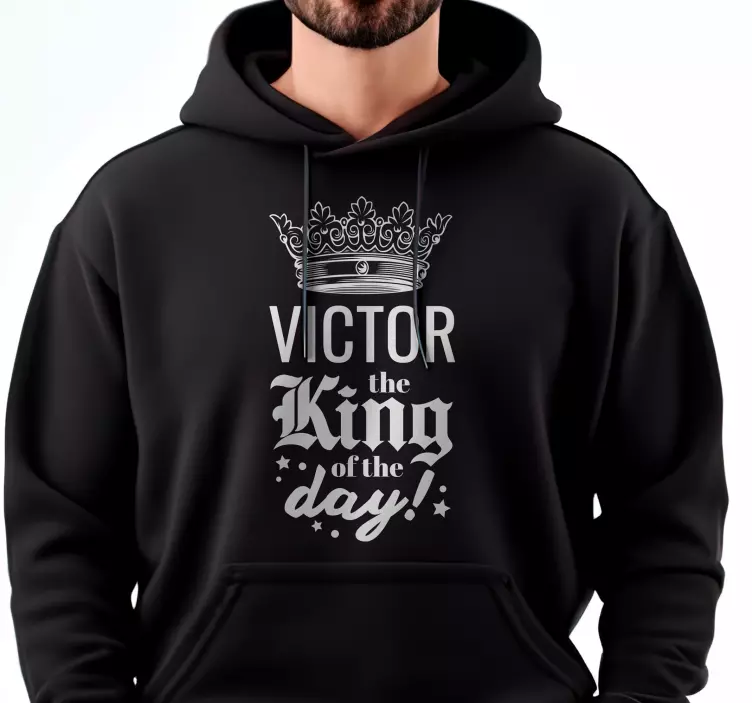 King of the Day T-shirt with name - TenStickers
