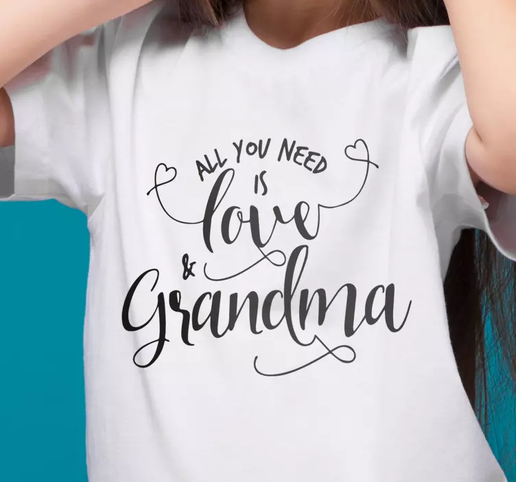 Love and Grandma Mothers day shirt - TenStickers