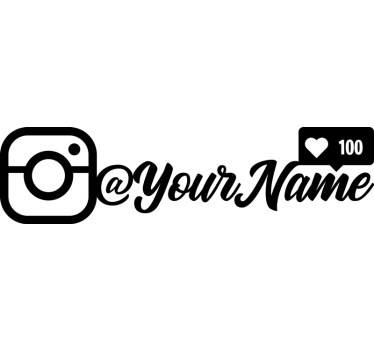 Instagram likes T-shirts with name - TenStickers