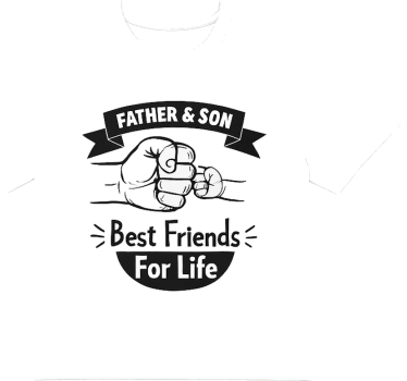 Father and son t-shirt paternal fist bump - TenStickers