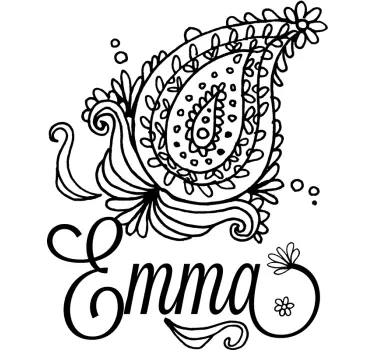 T-shirt with name elegant floral name design - TenStickers
