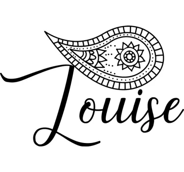 Paisley design t-shirt with name - TenStickers