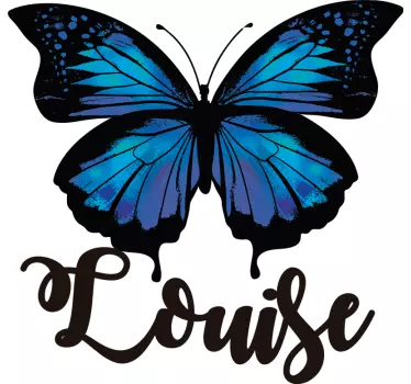 Butterfly with name t-shirt - TenStickers