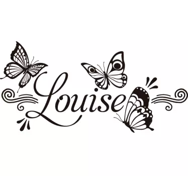 T-shirt with name butterflies and louise - TenStickers