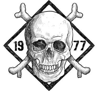 Skull with crossbones t-shirt - TenStickers